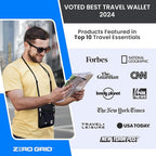 Neck Wallet for Travel & Passport Holder with RFID Blocking - Slim & Easy to Conceal Nylon Travel Pouch for men & women - Holds Phone, Cash, Cards, Keys - Sweat & Water Resistant - XLarge - Dark Grey