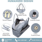 Large Women Travel Duffle Bag, Weekender Bags for Women with Shoe Compartment, Carry on Overnight Bag with Toiletry Bag, Gym Duffel Bag with Wet Pocket, Hospital Bags for Labor and Delivery 3 PCS Set