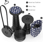 ALEVMOOM Upgraded Portable Retractable Folding Stool,Camping Telescoping Stools with Swivel Cushion,Collapsible Stool for Adults,Hold Up to 440Ib for Garden Travel with Carry Bag&Carabiner