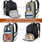 MATEIN Lunch Backpack for Men, 17 Inch Insulated Cooler Backpack with Lunch Compartment, Water Resistant Laptop Back Pack Computer Meal Prep Backpacks Mens Gifts Work Picnic College Travel