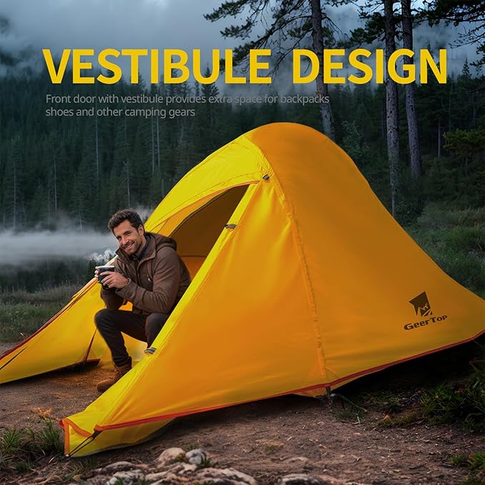 GEERTOP Ultralight 2 Person Tent Waterproof Two Man Backpack Tents for Outdoor Camping Backpacking