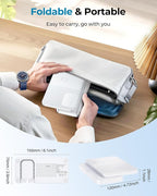 EGV Wireless Charger for Samsung – 3 in 1 Wireless Charging Station for Galaxy S25 Ultra S24 S23, Z Fold Flip 7/6, Detachable Watch Charger for Galaxy Ultra 8/7, Foldable, No Adapter, White
