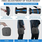 Upgraded Square Folding Stool, Max Load Capacity 485lbs, Portable Collapsible Seat, Telescoping Foldable Stool for Camping,Fishing,Hiking,Travel