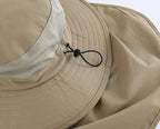 Home Prefer Outdoor UPF50+ Mesh Sun Hat Wide Brim Fishing Hat with Neck Flap Sun Hat for Men Women
