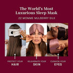 DROWSY Silk Sleep Mask. Face-Hugging, Padded Silk Cocoon for Luxury Sleep in Total Darkness. (La Vie En Rouge)