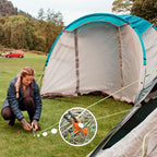 Tent Stakes, 20PCS Heavy Metal Tent Pegs, Professional Camping Tools for Outdoor Trips, Suitable for Strong Winds and Various Ground Tent Pegs, Designed for Camping (20, Red)