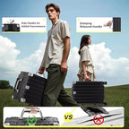 Krute Carry On Luggage 20 inch Aluminum Frame Suitcase with Spinner Wheels No Zipper Hardshell PC+ABS Luggages TSA Lock Zipperless Suitcases