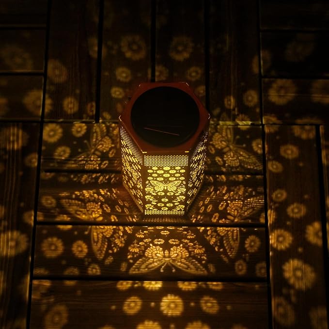 Birthday Gifts for Women Garden Decor Solar Lights Outdoor Butterfly, Butterflies Solar Lantern Outdoor Waterproof Outdoor Decoration for Outside, Yard, Lawn