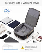 LUGGEX Underseat Carry On Luggage with Wheels, UDK Stylish Lightweight Under Seat Luggage, Soft Sided Personal Item Suitcase for Short Trip (UX-Core, Grey Pink, 16 Inch)