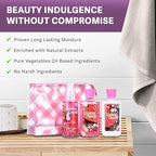 Cotton Candy Bath & Body Care Travel Set, Home Spa Gift Set Includes Body Lotion, Shower Gel, and Fragrance Mist, Personal Body Care Travel Set, Birthday Mother's Valentine's Day Gifts