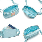 Gitus Gifts for 7 8 9 10 11 Year Old Girls Belt Bag Fanny Pack Crossbody Bags with Initial Letter Patch Birthday Gifts for Daughter Sister Friends Teen girls (Icing Blue-H)
