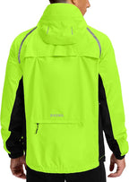 Men's Cycling Rain Jackets Waterproof Running Bike Windbreaker Lightweight Packable Hooded Jacket