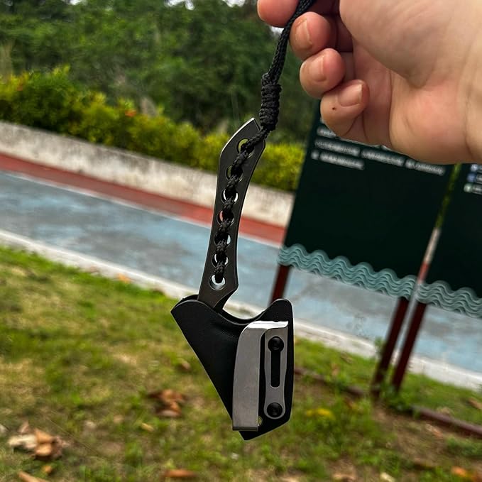 9CR18MOV Steel Mini Axe Tool With Sheath Survival Knives Fixed Blade Small Outdoor Camp Hatchet Camping Knife For Men EDC