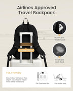 LOVEVOOK Laptop Backpack Women with 40oz Cup Holder Buckle Strap, 17.3 Inch Tech-Ready Work Backpack, TSA-compliant for Travel & College with Versatile Mesh Pocket, Mauve