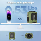 Portable Waist Fan, 4 Speeds 13000RPM Strong Airflow, Clip On Belt & Rechargeable, Battery Operated 24Hrs, Power Bank, Hands-Free Personal Shirt Fan for Outdoor Jobsite Camping Travel