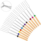 24 PCS Marshmallow Roasting Sticks, Telescoping Smores Sticks for Open Fire Pit, 32 Inch Long Marshmallow Toasting Barbecue Forks Smores Skewers for Campfire Camping Hotdog Hot Dog Bonfire Grill