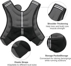 Weighted Vest, 6lb/8lb/12lb/16lb/20lb/25lb/30lb Weight Vest with Reflective Stripe, Weighted Vest for Men Women Workout Equipment for Strength Training, Running, Jogging, Fitness, Weight Loss