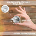 2000mAh Creative Golf Ball Power Bank, Emergency Mini Power Portable Charger USB-C, Compatible with iPhone15,16，17，15 Plus,15 Pro Max, Gift for Golf Lover Men Women (Silver Golf Power Bank)