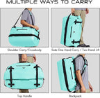 Haimont Large Waterproof Duffel Backpack Roll-Top Heavy Duty Dry Duffle Bag for Boating, Travel, Motorcycle, Kayaking, Camping, 60L