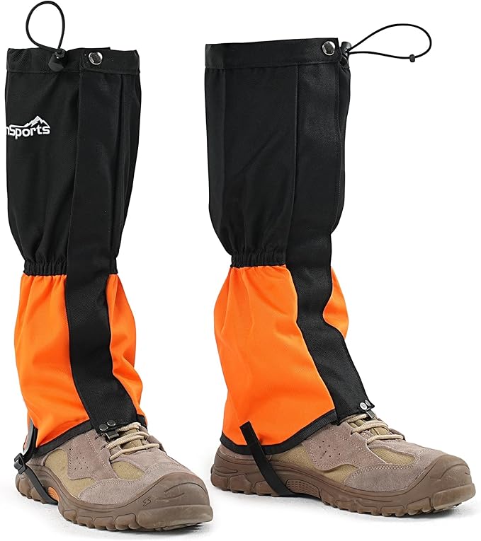 Waterproof Adjustable Leg Gaiters for Men and Women Snow Boot Gaiters for Hiking in Hunting Sand and Mud Mountain Climbing or Snowshoeing