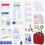 First Aid Kit Med Medical - Kit Rip-Off 180 pcs Water-Resistant Emergency Kit for Camping Hiking Home Outdoor Truck Vehicle Car Fishing Travel Biking