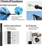 KOMCLUB Tent Poles Adjustable Lightweight Camping Tarp Poles 82.68" Aluminum Alloy Telescoping Solar sail Poles for Awning Canopy Tent Tarp Hiking Light Weight and Easy to Carry (2PC & Black)