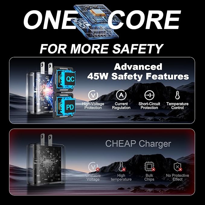 iPhone 17 16 Pro Max Charger Fast Charging, 45W USB C iPhone 17/16 Super Fast Charger Block with 10ft Long Type C Charging Cable Cord for iPhone 17 Pro Max/17 Pro/Air/17/16/16Pro/16ProMax/Plus/15/S25