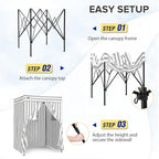 EAGLE PEAK Flex Compact 5x5 Pop-up Canopy Changing Room, Portable Privacy Dressing Room for Indoor Fashion Photoshoots, Camping, or Pool, Gray/White