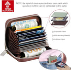 FurArt Zipper Wallet Women, RFID Blocking Credit Card Wallet, Business Card Holder, Compact Size KeyChain Wallet