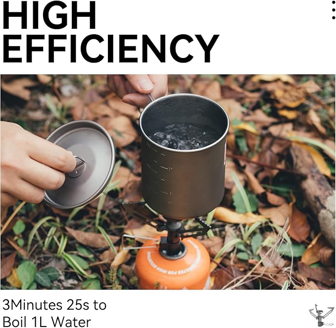 Fire-Maple Hornet II Portable Backpacking Hiking Stove, Mini with High Stability, UItra Light Titanium Gas Stove, for Camping, Backpacking, Hiking, and Survival