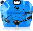 Camping Water Jug 2.1 Gallon CollapsibleWater Container Portable Water Bag for TravelOutdoor Hiking BPA Free Lightweight (Blue (2.1 Gal), 1)