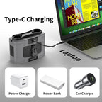 Socool 10000mAh Portable Waist Fan Clip on Wearable Belt Personal Fans Rechargeable Battery Operated, 20H Cooling with 10 Speeds & Dual Motors,Neck Hanging Hands-Free for Outdoor Travel Power Bank