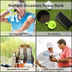2000mAh Creative Golf Ball Power Bank, Emergency Mini Power Portable Charger USB-C, Compatible with iPhone15,16，17，15 Plus,15 Pro Max, Gift for Golf Lover Men Women (Football Golf Power Bank)