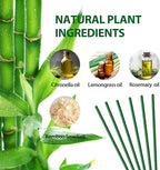 KICKOUTOR® Mosquito Repellent Outdoor Patio 120 PCS Citronella Oil Mosquito Incense Sticks Natural Organic Mosquito Barrier Mosquito Repeller for Backyard Travel Camping Indoors Gnat Mosquito Control