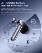 Wireless Earbuds, Ai Translation Earbuds Real Time, Audifonos traductores inglés español, Bluetooth Headphones, 90H Standby Time, Translator with 7 Modes for Travel & Business Learning