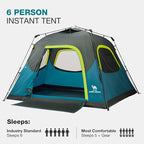 CAMEL CROWN Instant Tents for Camping 4-6 Person Tent Waterproof Easy Setup Sets Up in 60 Seconds Backpacking Tents with Carry Bag for Outdoor Hiking