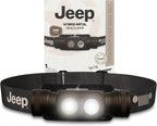 Energizer Jeep Hybrid Rechargeable Metal LED Headlamp, 2,000 Lumens, Bright Headlamp with Power Source Flexibility for Any Adventure on or Off Road