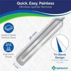 Painless Splinter Removal Kit - 3 Pack | Pull Out Splinters Fast & Easy | Essential First Aid for Home, Travel, Camping, Hiking, Woodworking, DIY & Outdoor Adventures | No Tweezers Needed