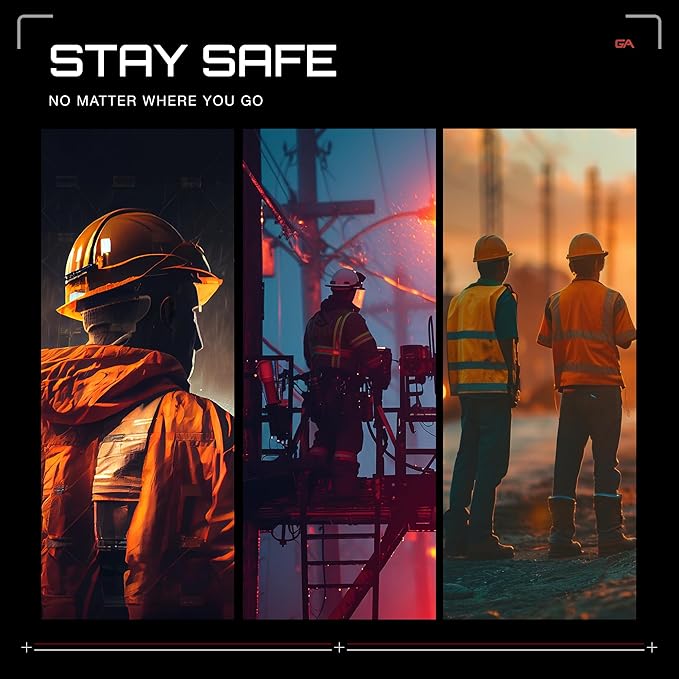 Guardian Angel Micro Series Safety Lights, (All White Front & Green Rear) | Rechargeable, Magnetic & Hands-Free Wearable LED Flashlight for Dog Walking, Cycling, Hiking, Camping & Fishing