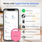 Air Tracker Tag-1 Pack [Apple MFI Certified], Smart Bluetooth Tracker Works with Apple Find My (iOS Only, Not for Android), Key Finder and Item Locator Smart Tag for Keys, Luggage, Backpack(Magenta)