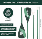 Paddle Board Paddle 2-in-1 Aluminum Sup Paddleboard Oar & Kayak Detachable 4 Piece | Double Sided Sup Oar Adjustable for Stand Up Board | Packable Paddleboard Ore & Kayak for Paddleboarding