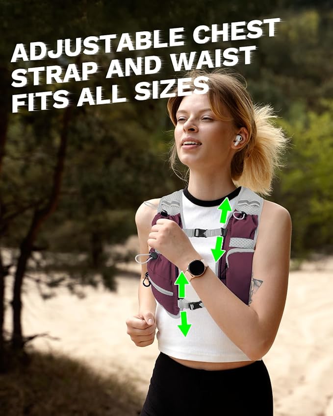 Running Vest for Women and Men, Hydration Running Backpack, Runners Vest, Hydration Vest for Walking, Marathon, Hiking
