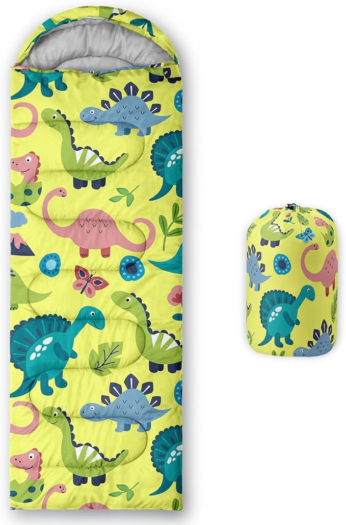 Sleeping Bags for Adults and Kids Backpacking Camping Sleeping Bags for Girls and Boys Lightweight Waterproof Cold/Warm Sleeping Bag for Season Camping Essentials Outdoor Travel with Compression Bags