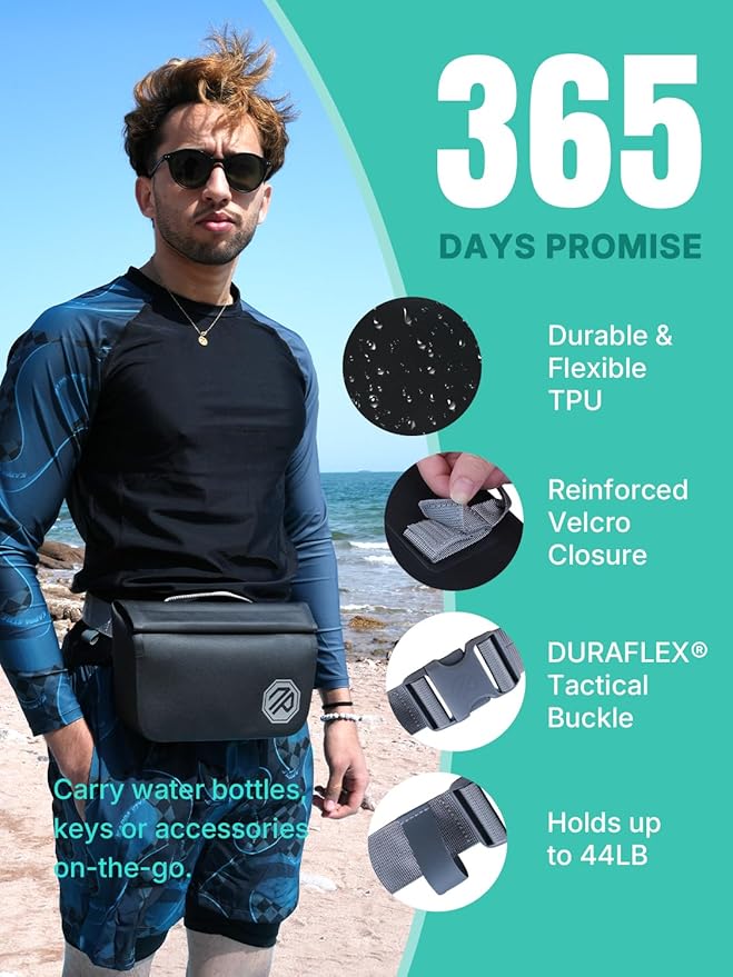 niphean IPX7 Waterproof Dry Bag with Magnetic One-Hand Closure, Durable Waterproof Bag for Kayaking, Paddle Board, Beach, Swimming, Multi-Wear Fanny Pack Style, Dry Bags for Men & Women Outdoor Use