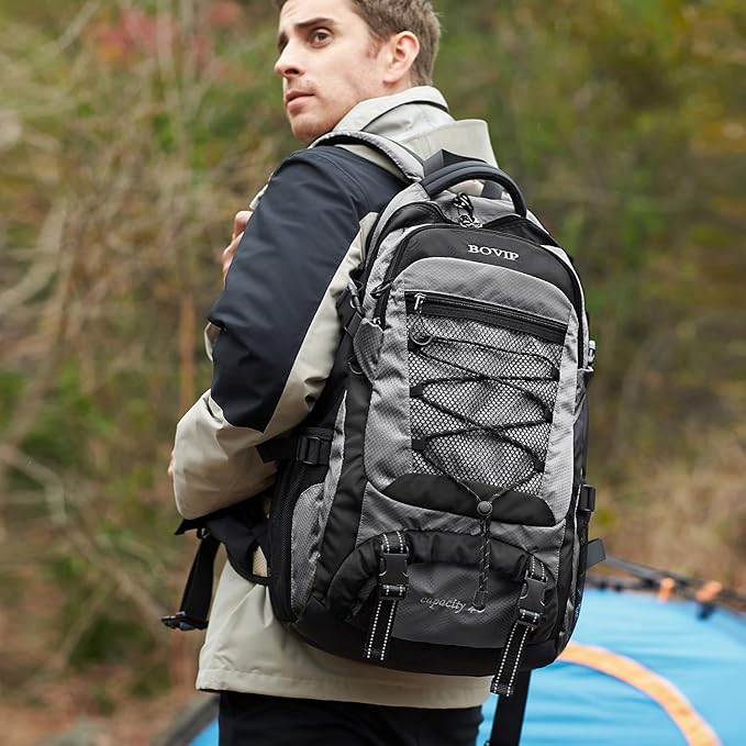 BOVIP 40L Hiking Backpack Waterproof Lightweight Daypack Travel Sports Camping Backpack for Men Women