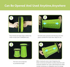 Portable Collapsible Stool, Adjustable Height Folding Seat for Adults and Kids, Lightweight Retractable Telescoping Stool for Camping, Travel, Fishing, Outdoor & Indoor Use (Apple Green)