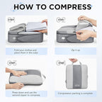 10 Set Compression Packing Cubes for Travel Essentials,Compressible Expandable Packing Cubes for Suitcase,OlarHike Luggage Organizer Bags for Travel,Handy Helper for Organizing Clothes(Gray)