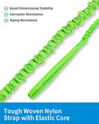 OCEANBROAD Kayak Paddle Leash Stretchable Strap Lanyard Rope for SUP Kayaking Boating Canoeing Fishing Pole Rod 4-7 Feet