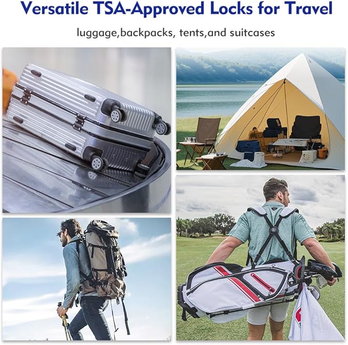 SURE LOCK TSA Approved Combination Luggage Locks with Open Alert Indicator – Durable Zinc Alloy Cable Travel Locks with Large Easy-Read Dials for Suitcases, Backpacks & Gym Bags(Grey 2 Pack)
