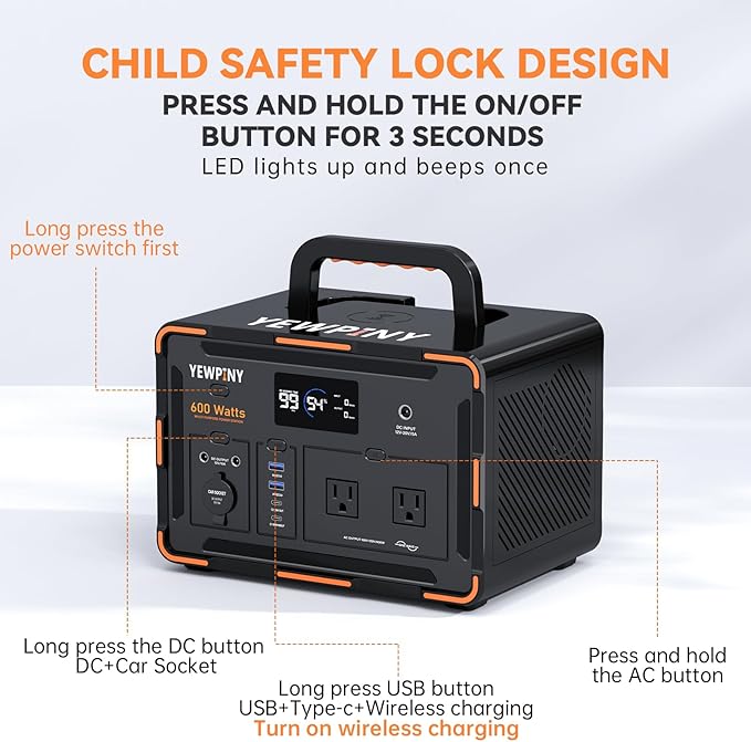 EM600 (600W Portable Power Station)